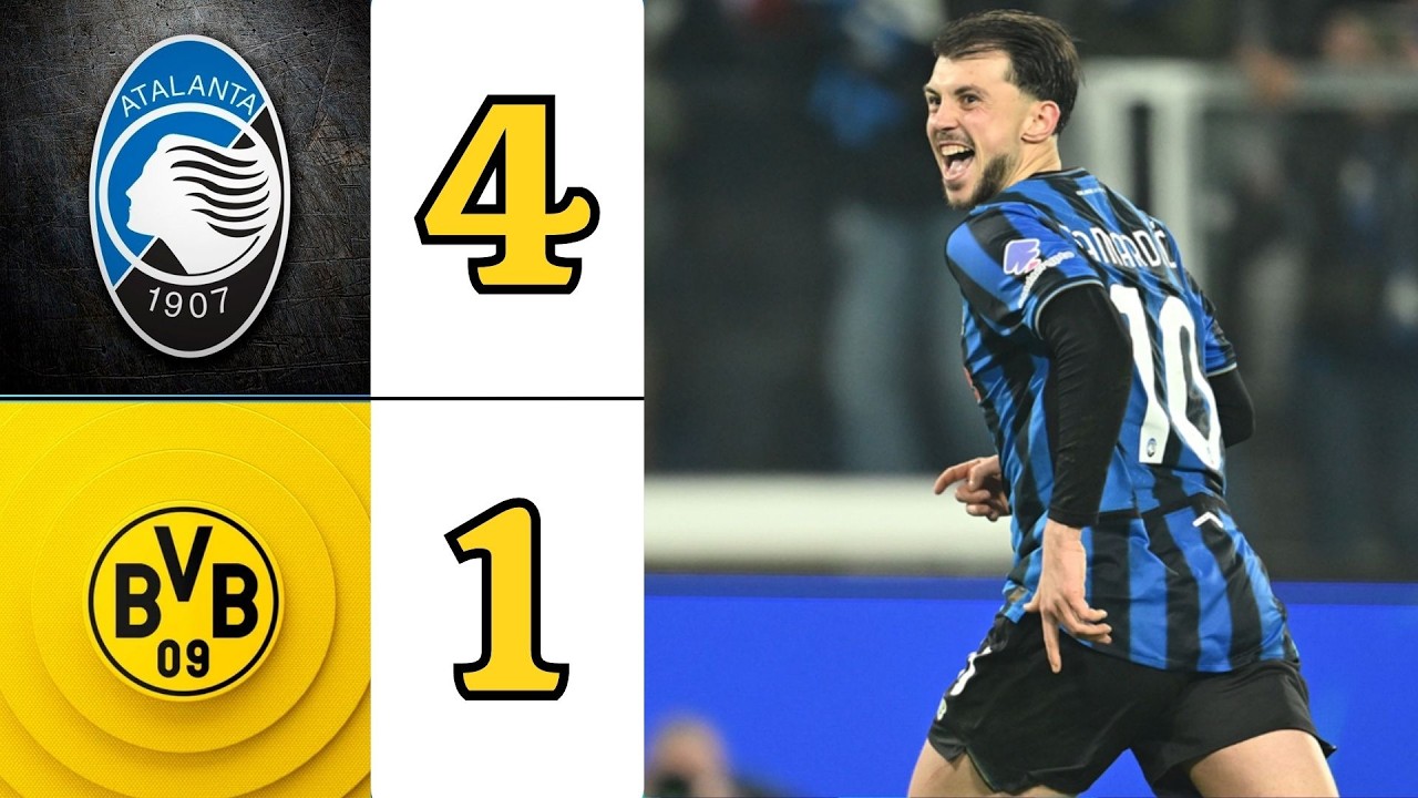 🔥 Atalanta DEVASTANTE: Dortmund distrutto 4-1 in una notte folle!