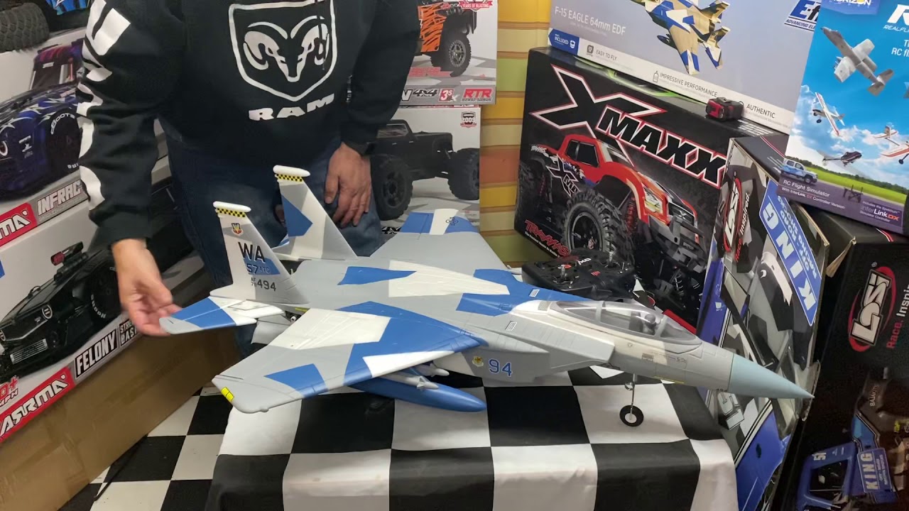 E-flite F 15 Eagel Rc Jet mit AS3X & Safe Deutsch Unboxing