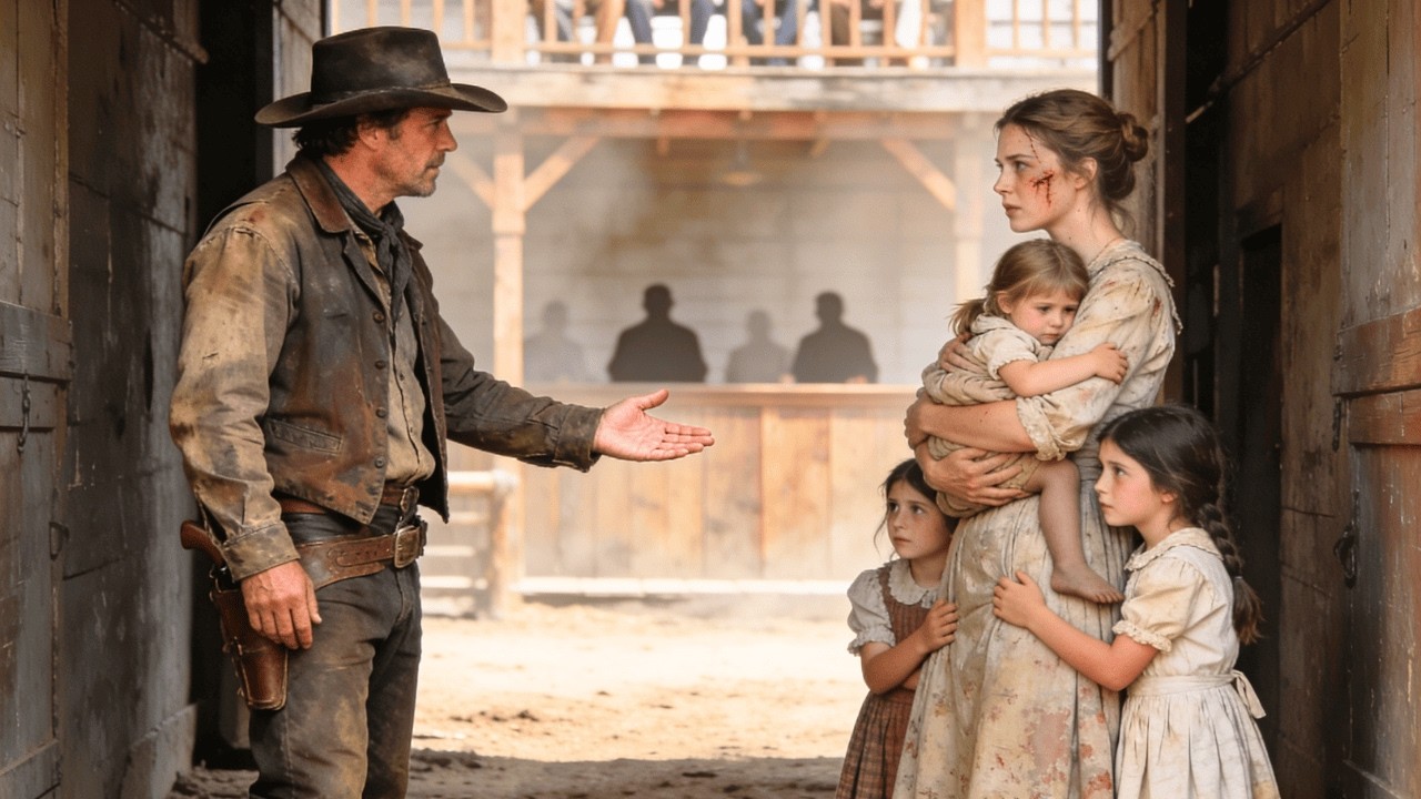 “Will You Come With Me?” The Lonely Rancher to the Auction Girl Beaten for Having Three Daughters