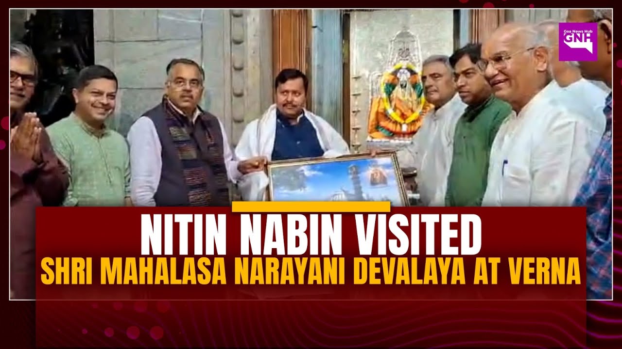 BJP National President Nitin Nabin visited Shri Mahalasa Narayani Devalaya