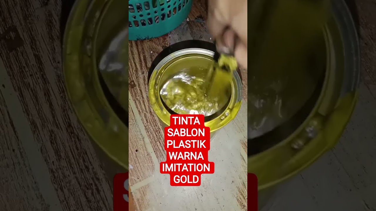 TINTA SABLON PLASTIK WARNA IMITATION GOLD #sablon #sablonmanual #sablonplastik #shorts