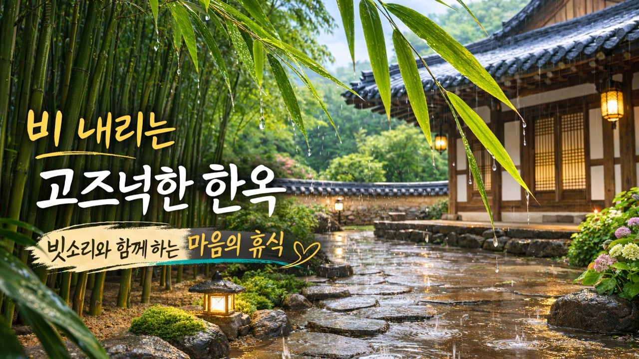 비 내리는 고즈넉한 한옥/빗소리와 함께 하는 마음의 휴식