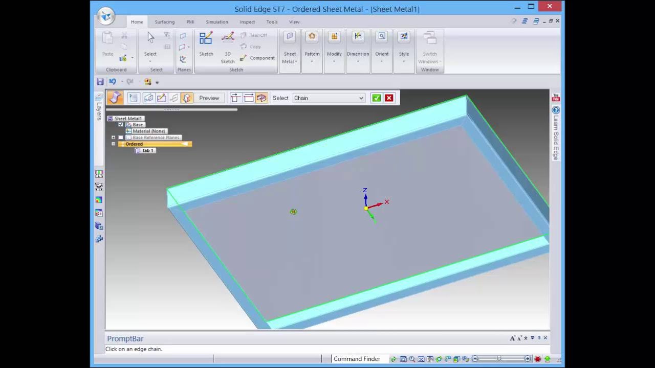 Solid Edge Contour Flange
