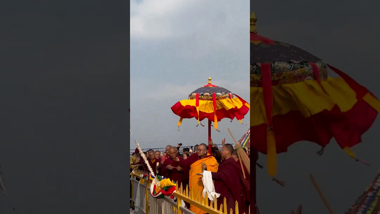 Inauguration Day of statue.☸️ #monk #buddhism #love #peace #yoytubeshorts #fyp