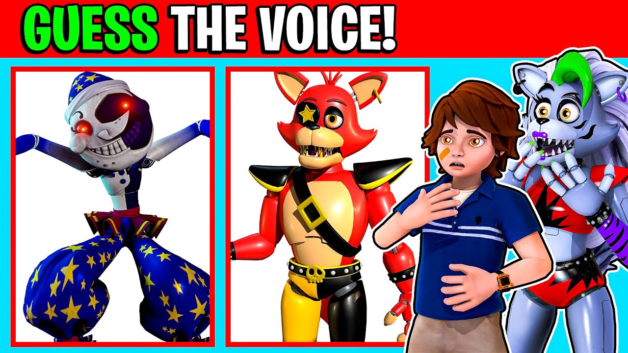 Guess the VOICE!? FNAF QUIZ with with Roxanne Wolf and Gregory