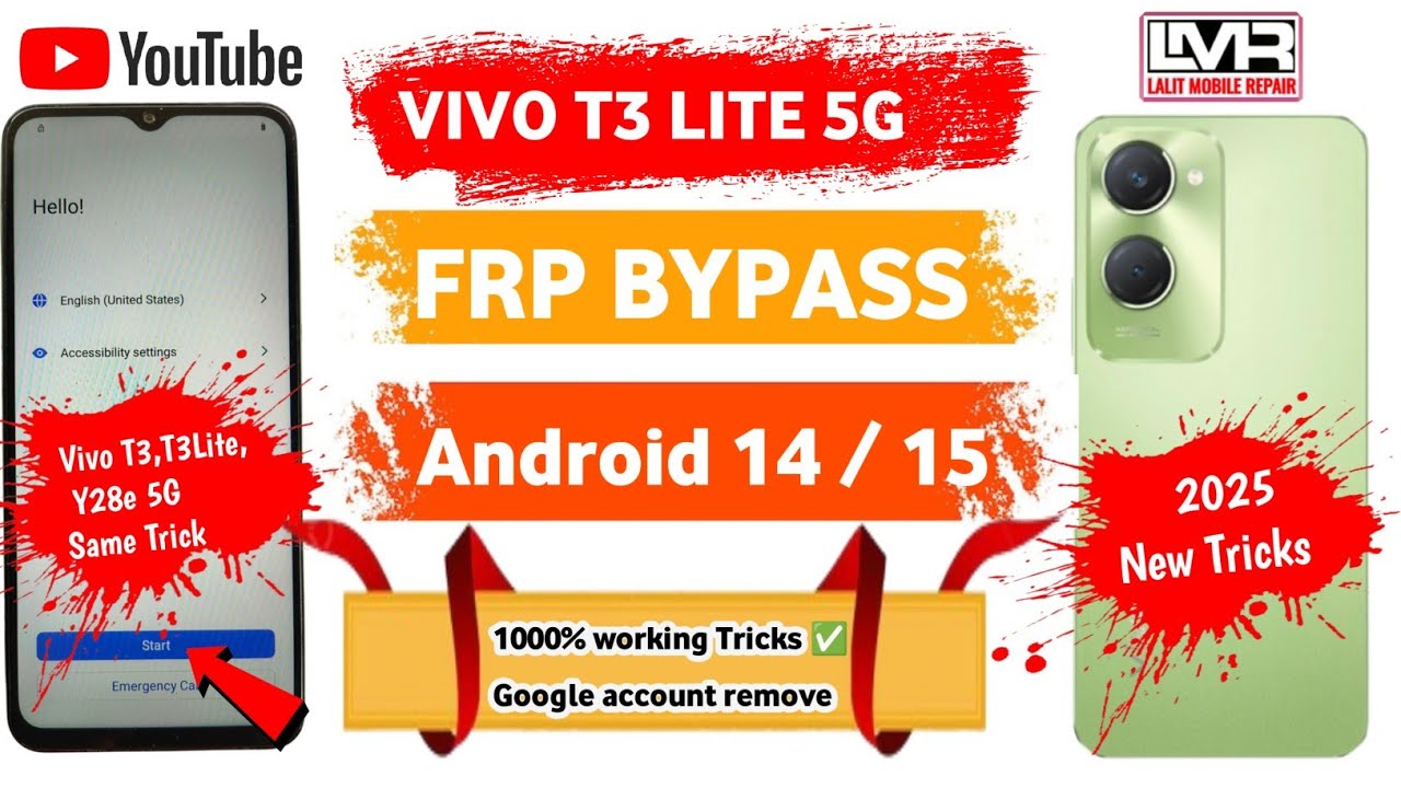 Vivo T3Lite 5G Frp Bypass ✅T3 Google account remove 1000%||Activity Launcher update new tricks _2025