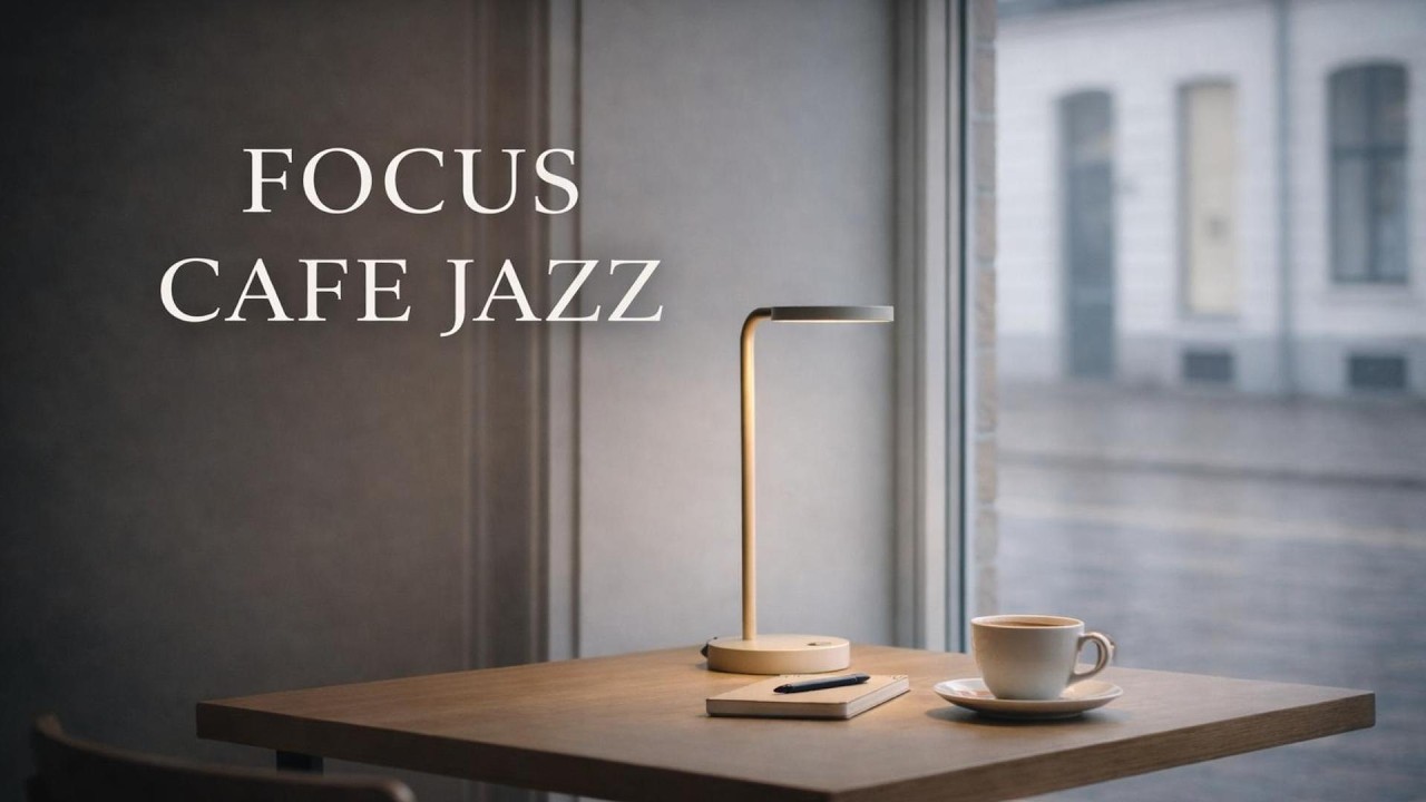 Focus Cafe Jazz for Work & Study | Quiet European Cafe Ambience | 7 Hours | Rainy Jazz Caf&eacute;