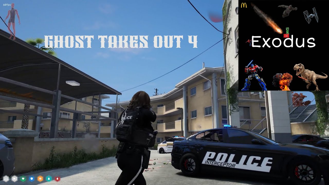 Ghost takes out 4 cops at exodus block | HabibiMC | NoPixel RP