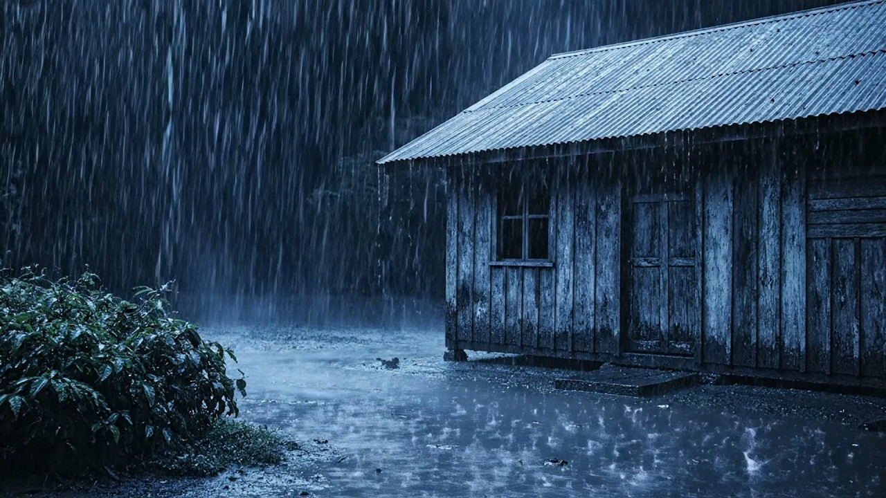 Ambiente de Tormenta para Dormir al Instante | Lluvia y Truenos en Casa Acogedora