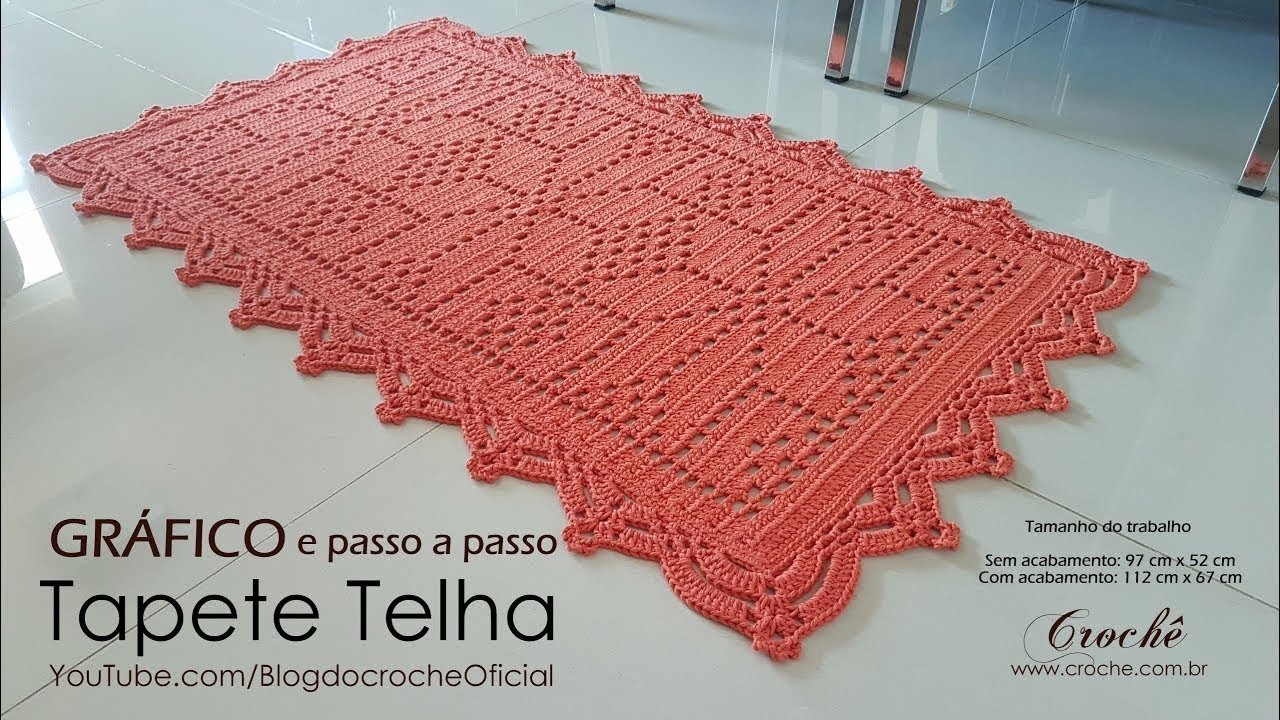 Коврик из крючка модель 