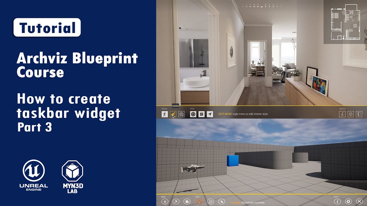 Создание чертежей Archviz в Unreal Engine 5 | Создание виджета панели задач | Часть 3