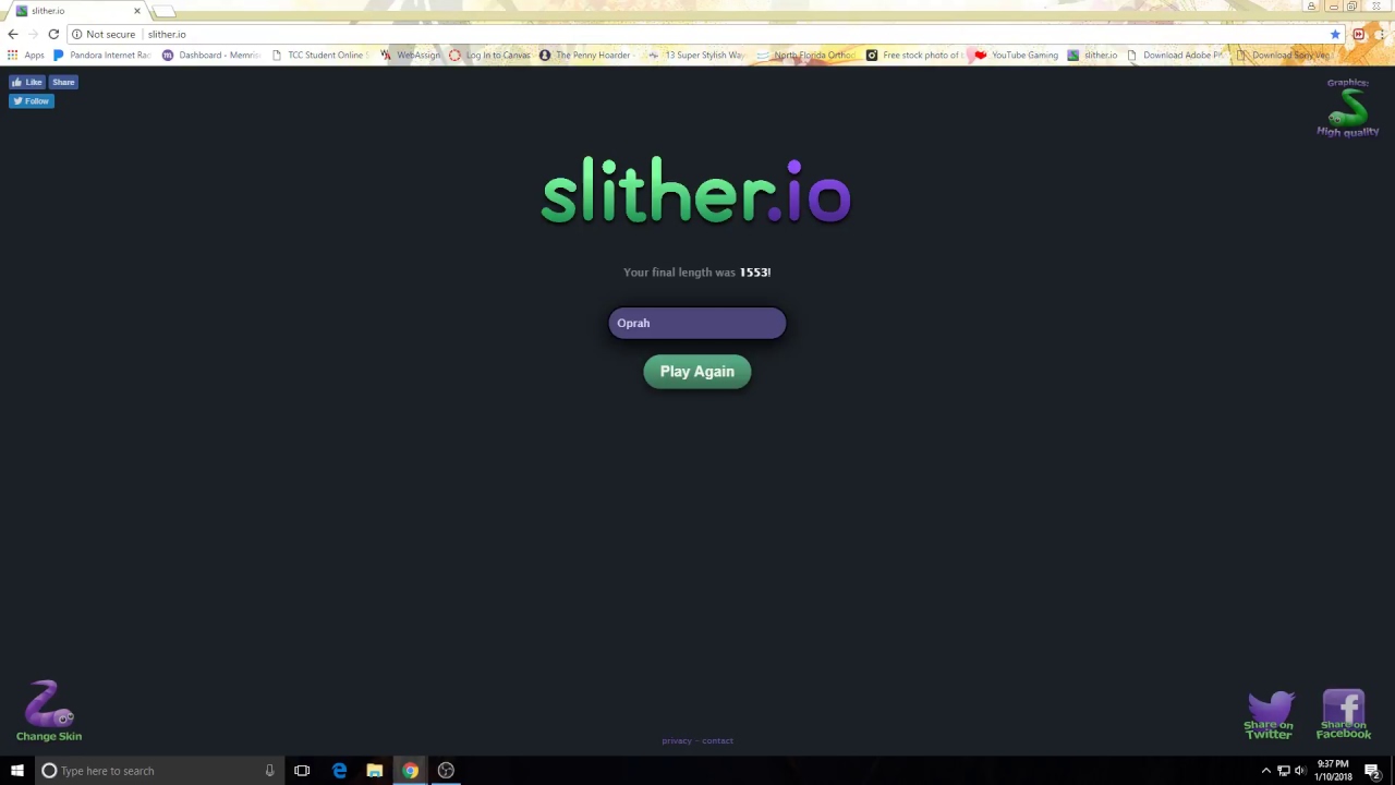 Slitherio stream - Choose a name for the next snake