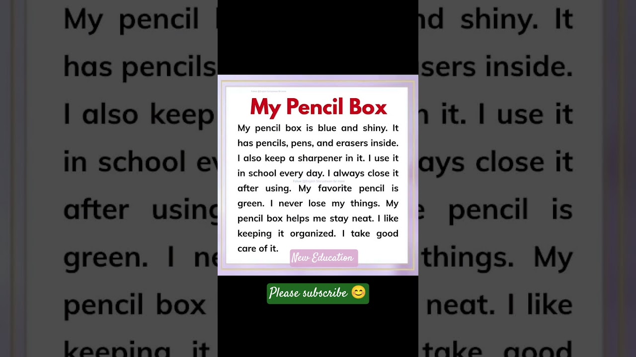 few lines on my pencil box #essaywriting #compositionwriting #English #writing #education