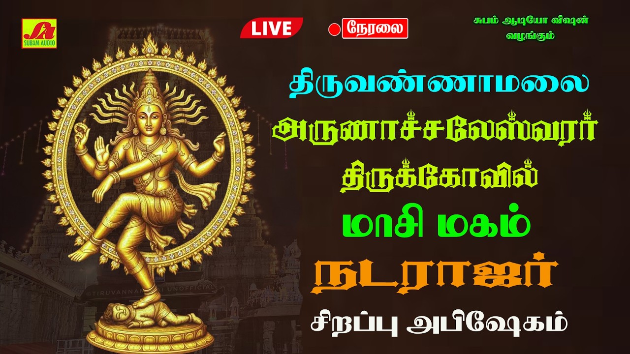 🔴LIVE  திருவண்ணாமலை மாசி மகம் நடராஜர் சிறப்பு அபிஷேகம் |  #masimagamnatarajarabhishegamlive