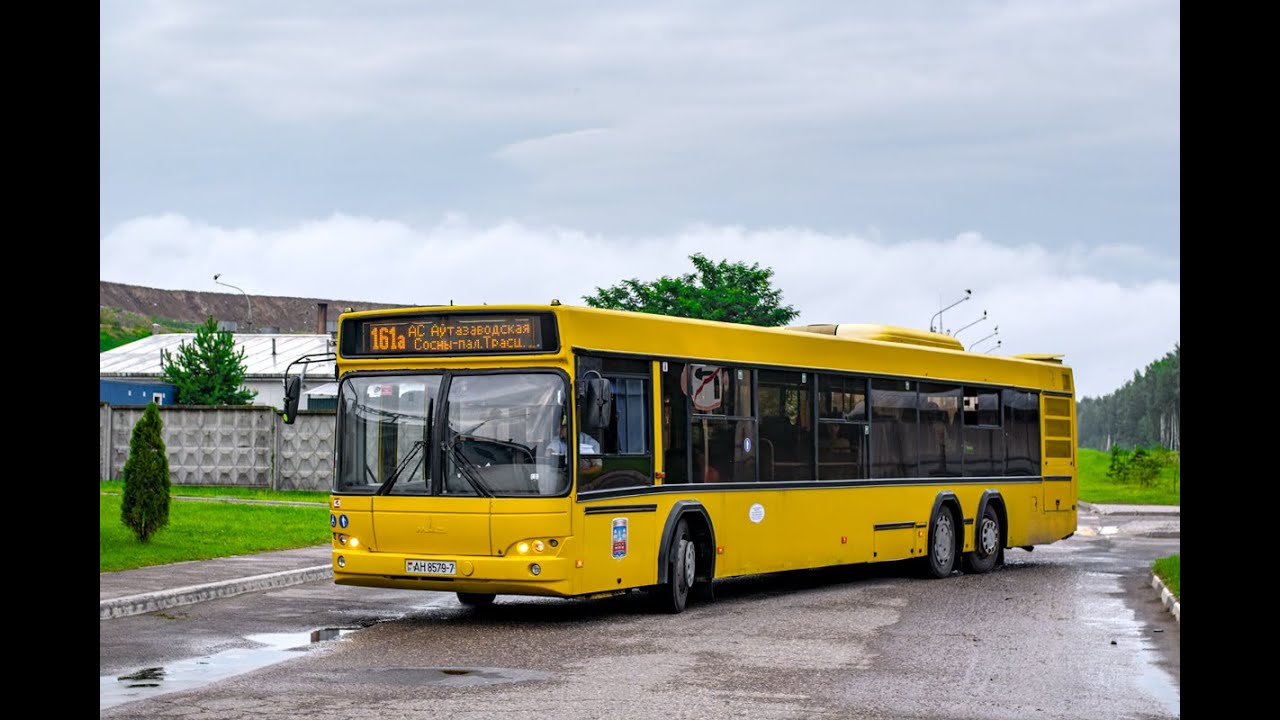 Автобус МАЗ-107.569 гос. № АН 8579-7 маршрут №110а в Минске (ПОЕЗДКА)