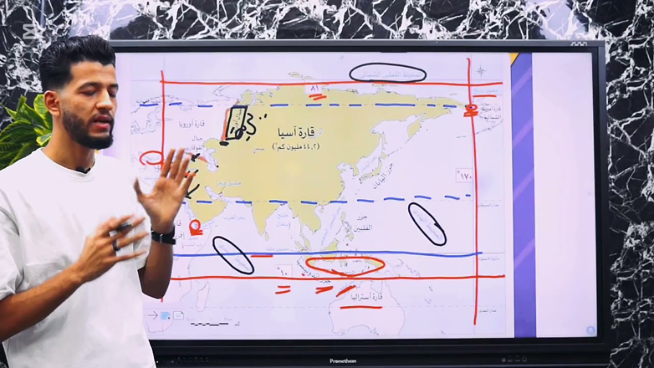 الصف الثاني الاعدادى ✨🌎 ( الموقع الجغرافى لقارة اسيا و اوروبا ) 