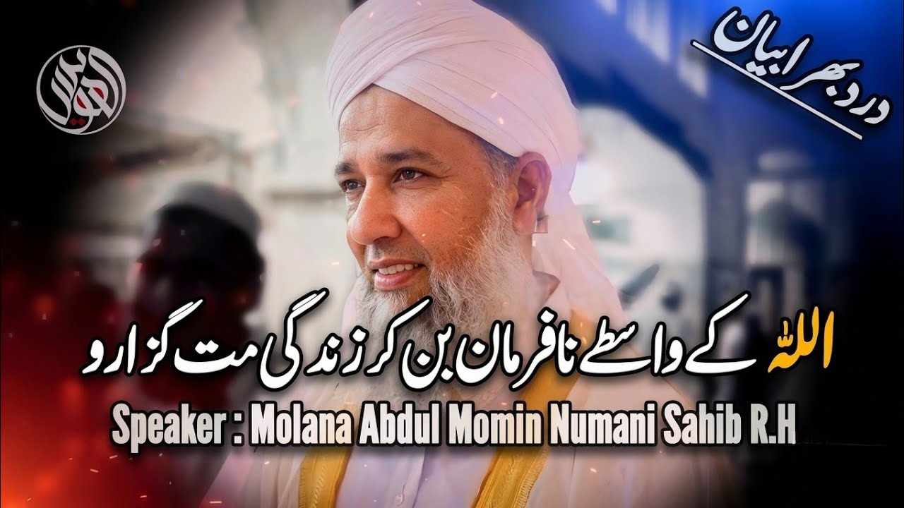 Allah K Wasty Nafarman Ban K Zindagi Mat Guzaro By Molana Abdul Momin Numani Sahib R.H