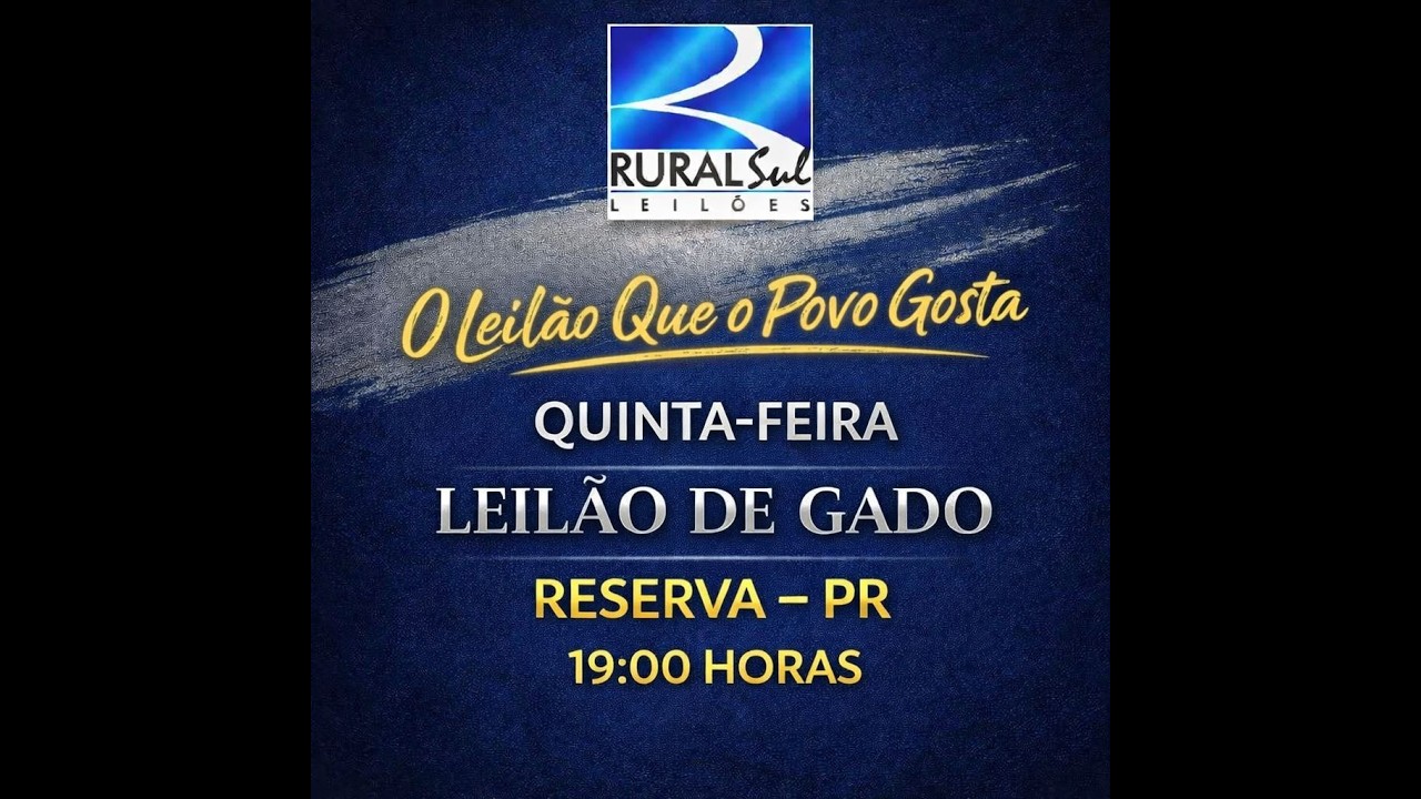 LEILÃO GADO DE CORTE | O LEILÃO QUE O POVO GOSTA  19/02/2026 - RESERVA/PR | RURAL SUL LEILÕES