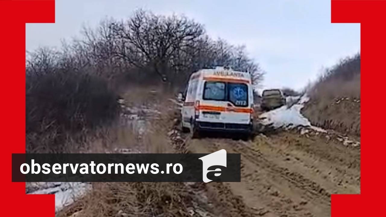 Tragedii identice într-o comună din Iași. Ambulanța chemată a rămas blocată pe același drum