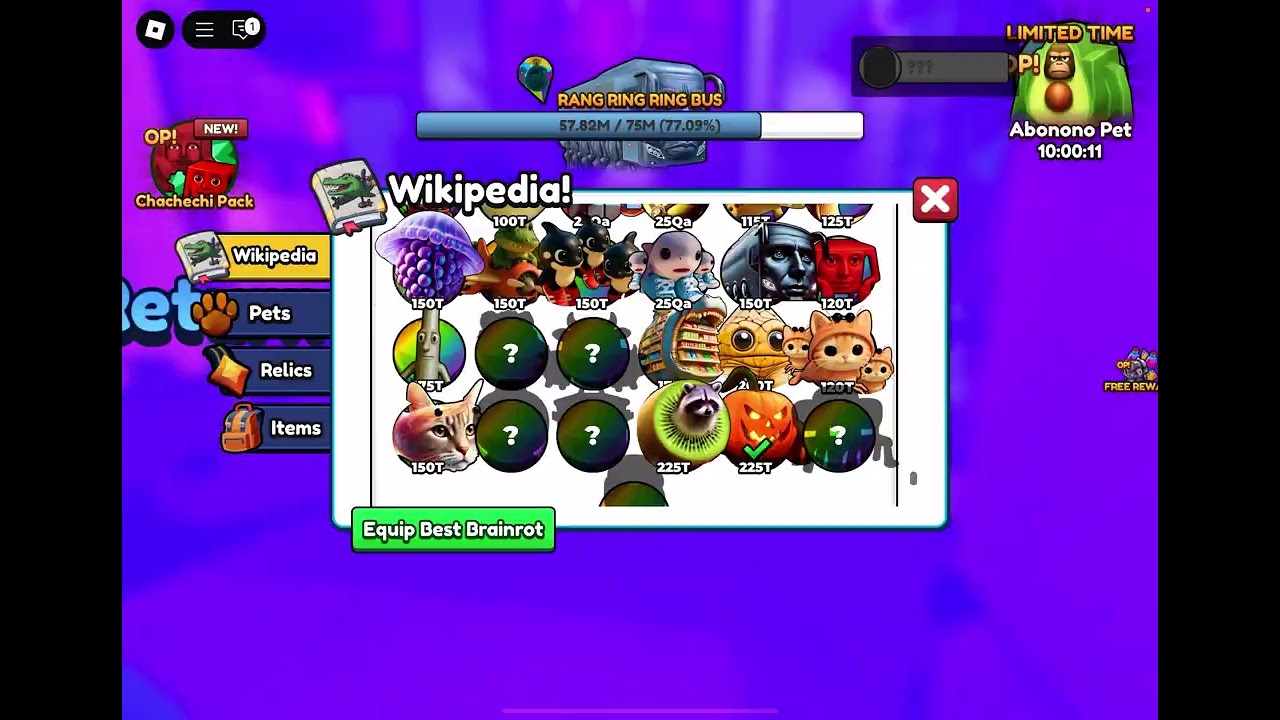 I played Brainrot Evolution Tuesday