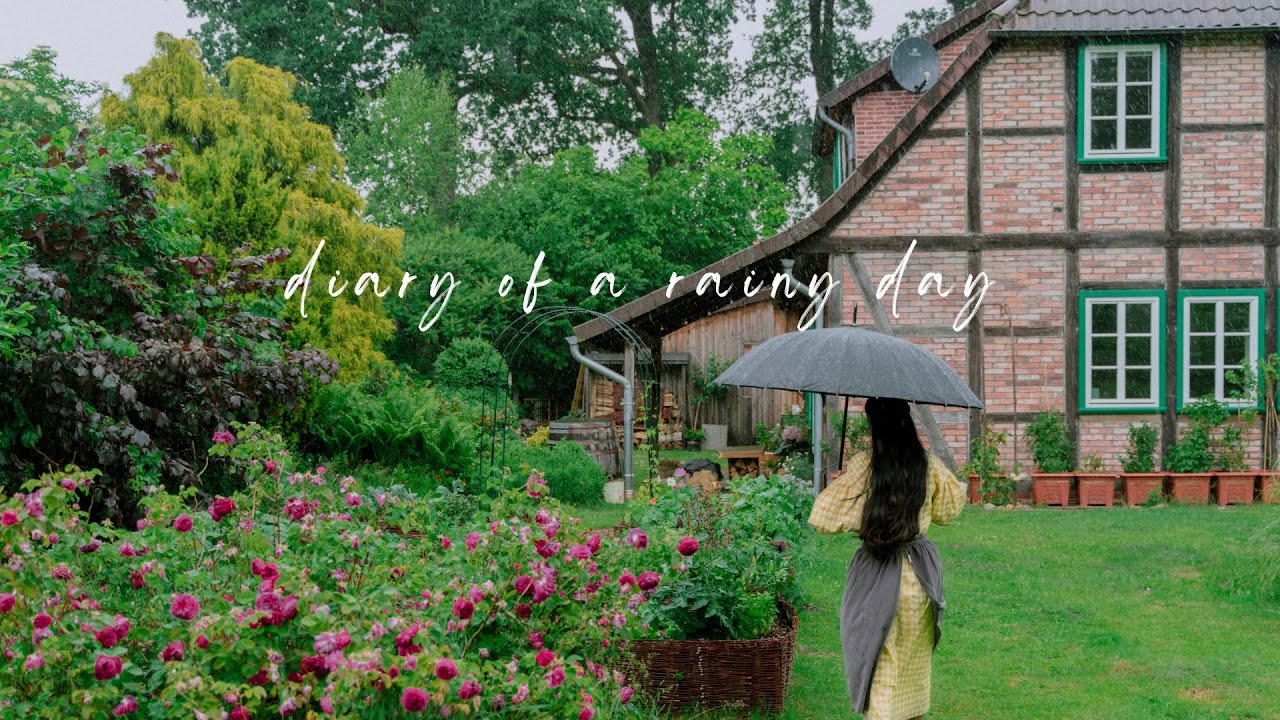 #73 Дождливый летний день дома | Розовый сад, выпечка и кулинария | Countryside Life