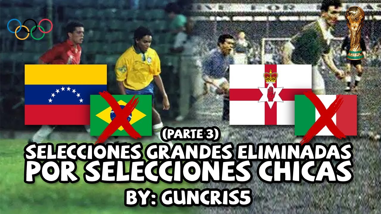 SELECCIONES GRANDES que fueron ELIMINADAS por SELECCIONES CHICAS en ELIMINATORIAS (Parte 3)