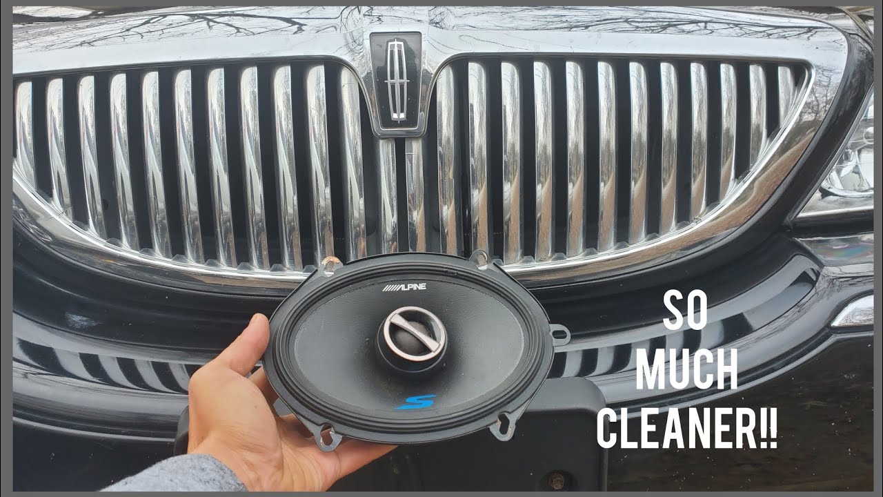 DIY- HOW TO UPGRADE THE FRONT SPEAKERS LINCOLN TOWN CAR