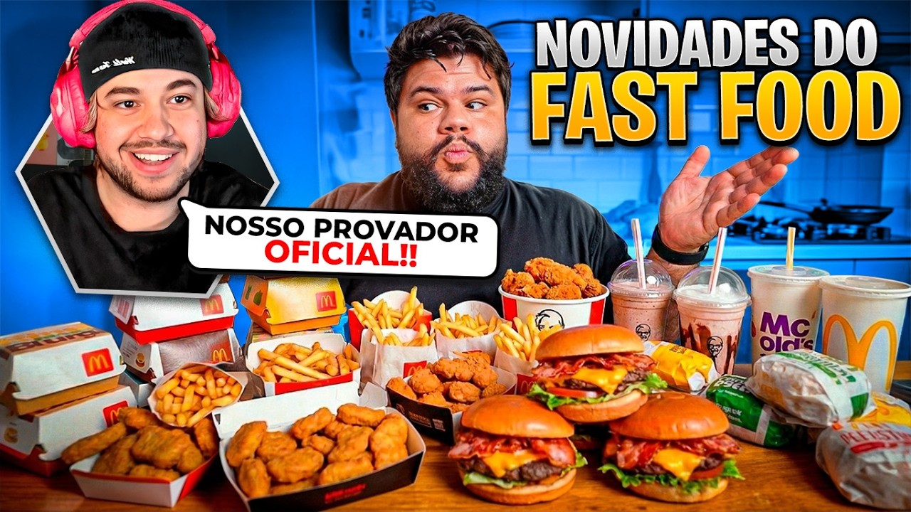 PROVANDO AS NOVIDADES DOS FAST FOODS!🍔- React Thiago Quatroque