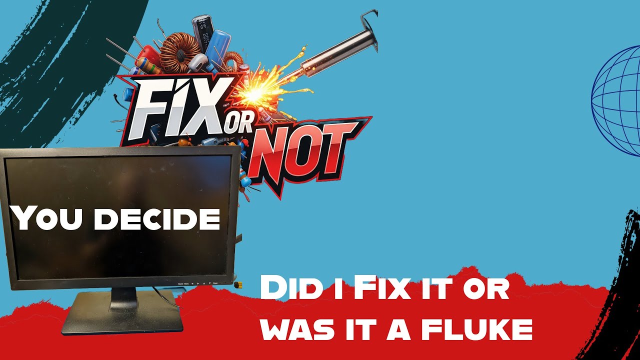 Broken Monitor | Did i Fix it or was it a Fluke you decide???