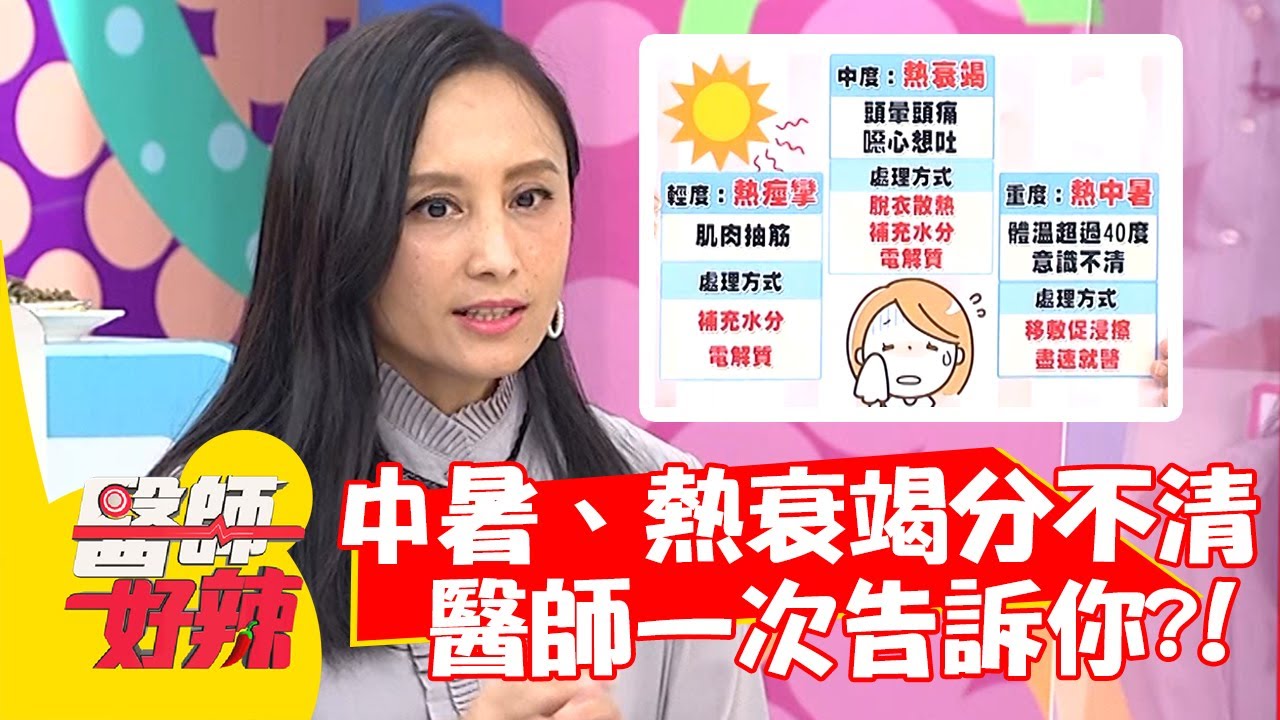 中暑、熱衰竭分不清？醫師一次告訴你！【#醫師好辣】20210608 part1 EP1158 賈蔚 田知學