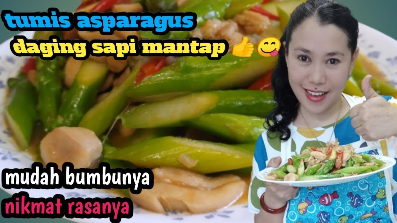 resep tumis asparagus daging ayam ||mudah bumbunya nikmat rasanya