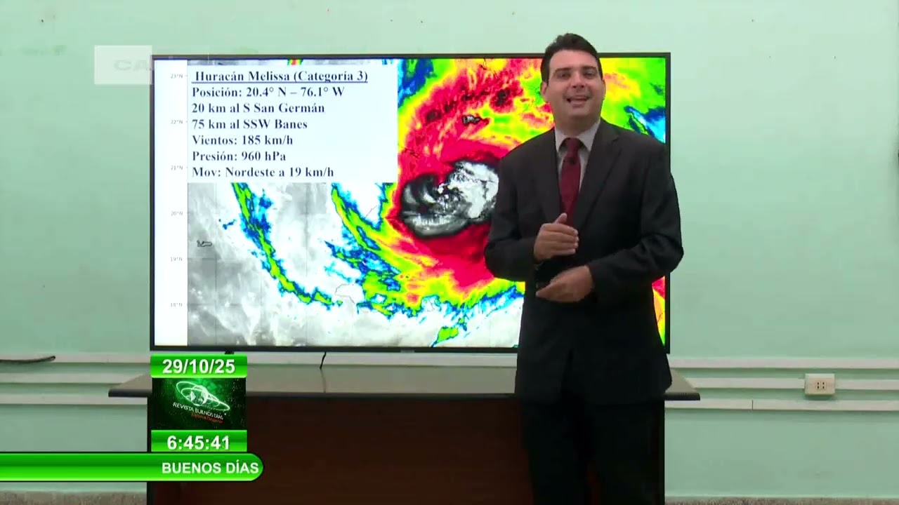 Actualización del paso del Huracán Melissa por Cuba