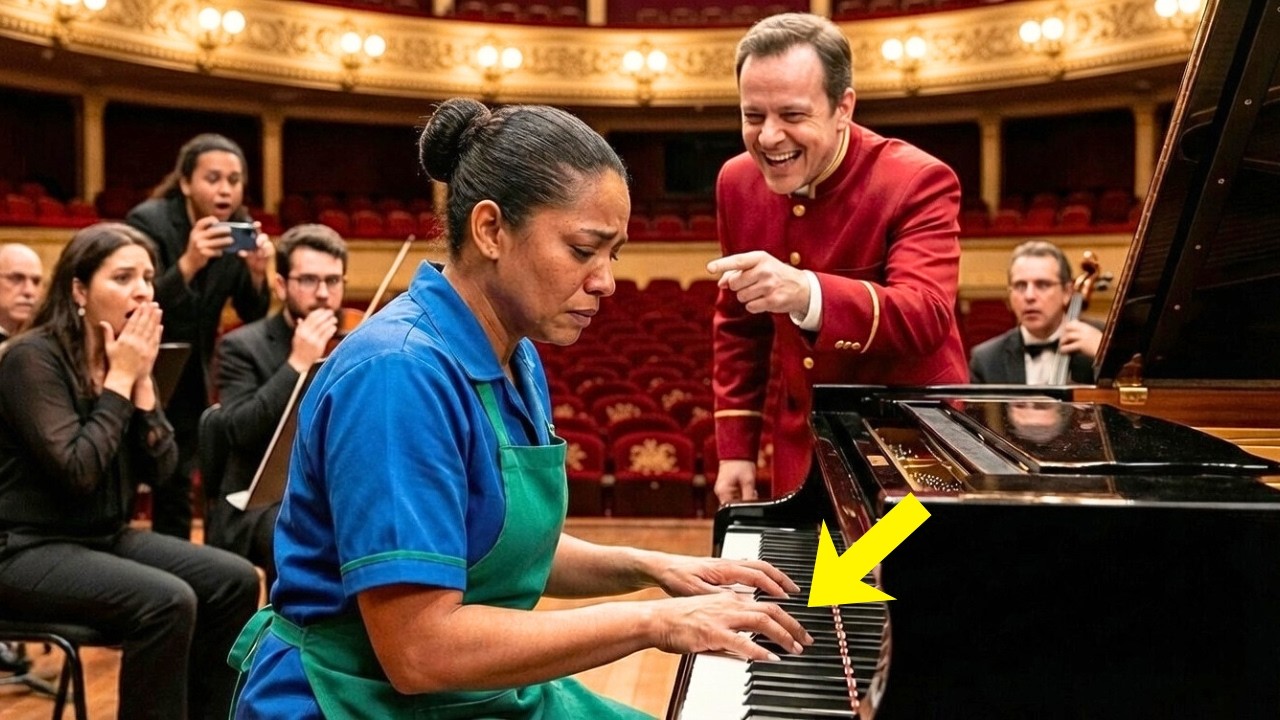 “PROVE QUE SABE TOCAR!” — DESAFIOU O MAESTRO ARROGANTE… E A ZELADORA CALOU A ORQUESTRA