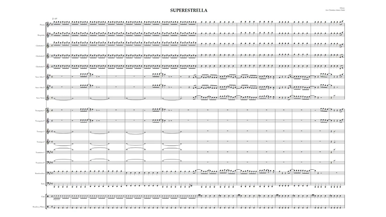 Superestrella (Aitana) - Partitura para Banda de Música/Charanga