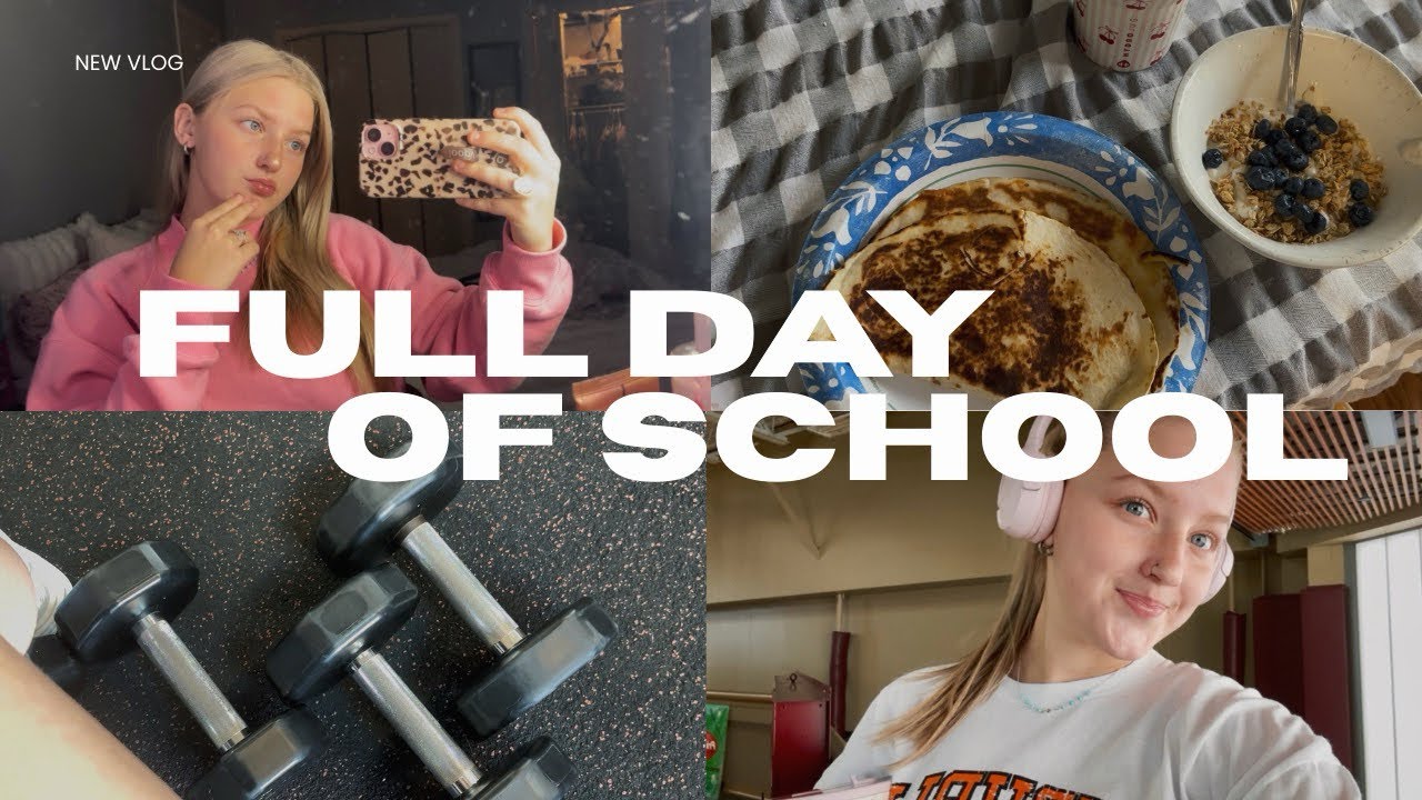 SCHOOL VLOG: grwm, gym, nails, full day of school 