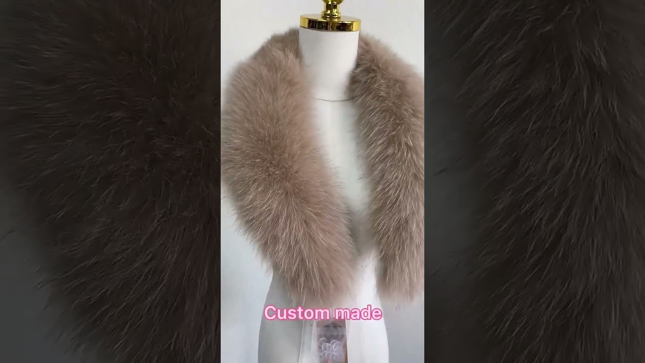 MWFur Fashion long coat fur collar fox fur collars women fur collar shawl fur collar detachable