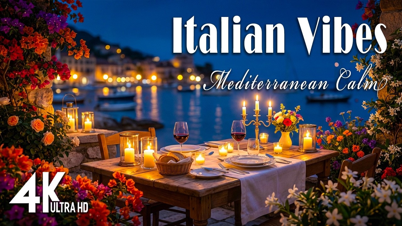 Italian Bossa Nova 🌙 Italian Seaside Night Music | Luxury Chill Mix 4K