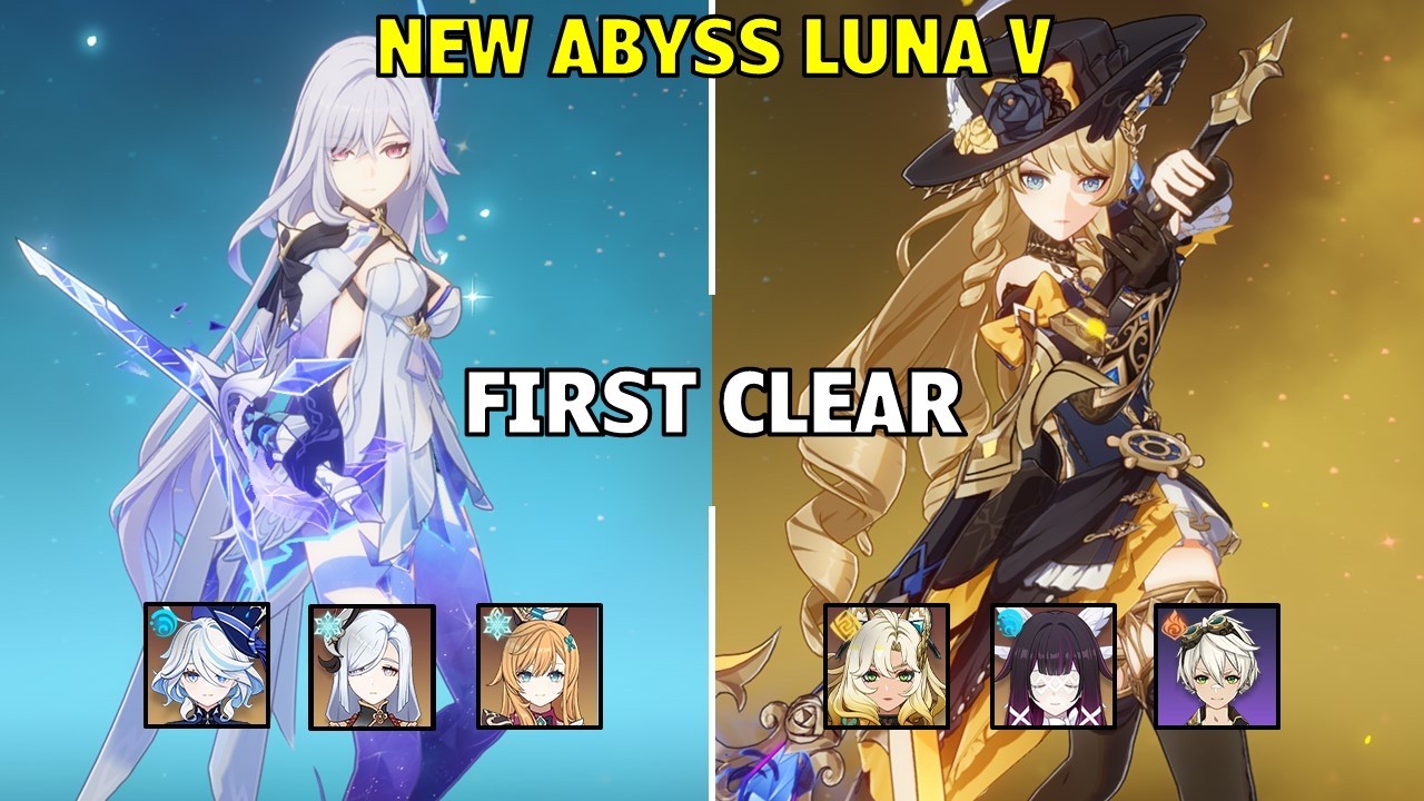 C2 Skirk Freeze & C2 Navia Lunar Carry - Spiral Abyss Luna V Genshin Impact