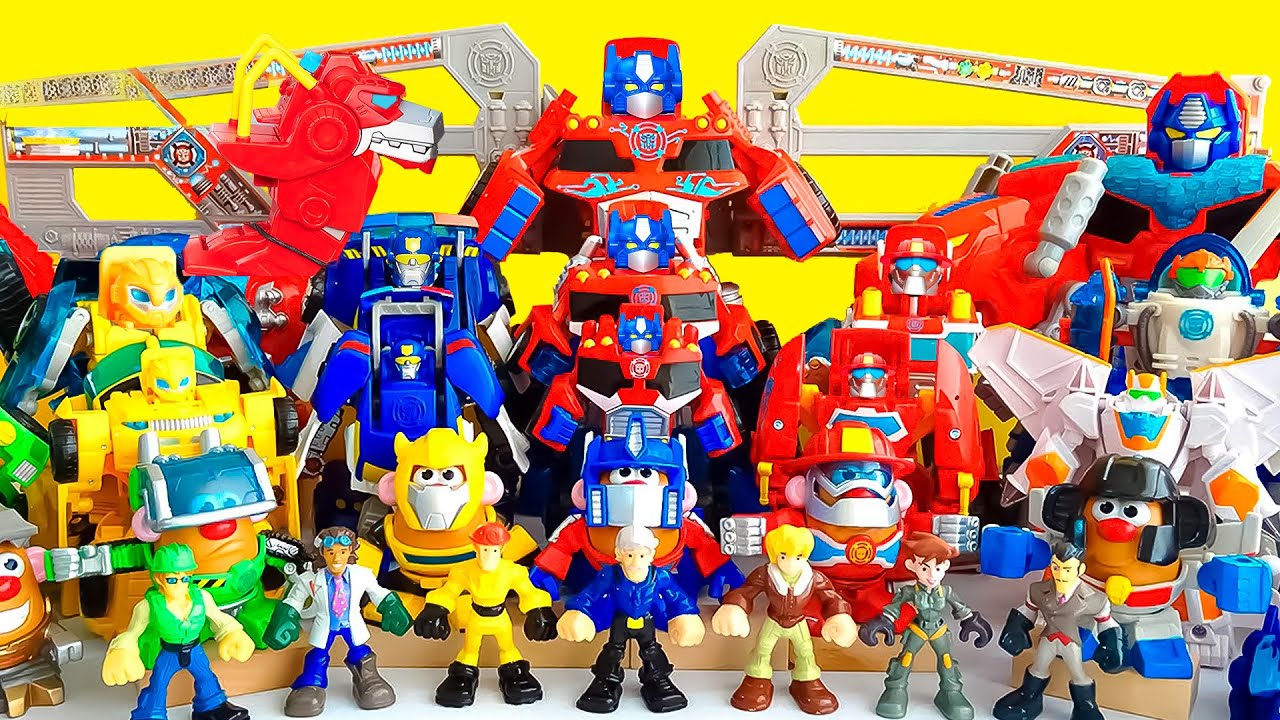 Colección TRANSFORMERS Rescue Bots Playskool Heroes Bumblebee y Optimus Prime