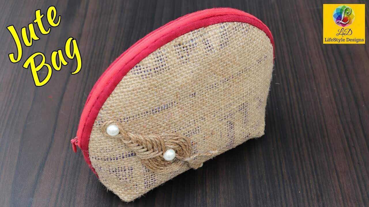How to make a Jute Bag | Waste JUTE Bag Craft Idea | Ladies Handbag DIY Jute Craft Idea