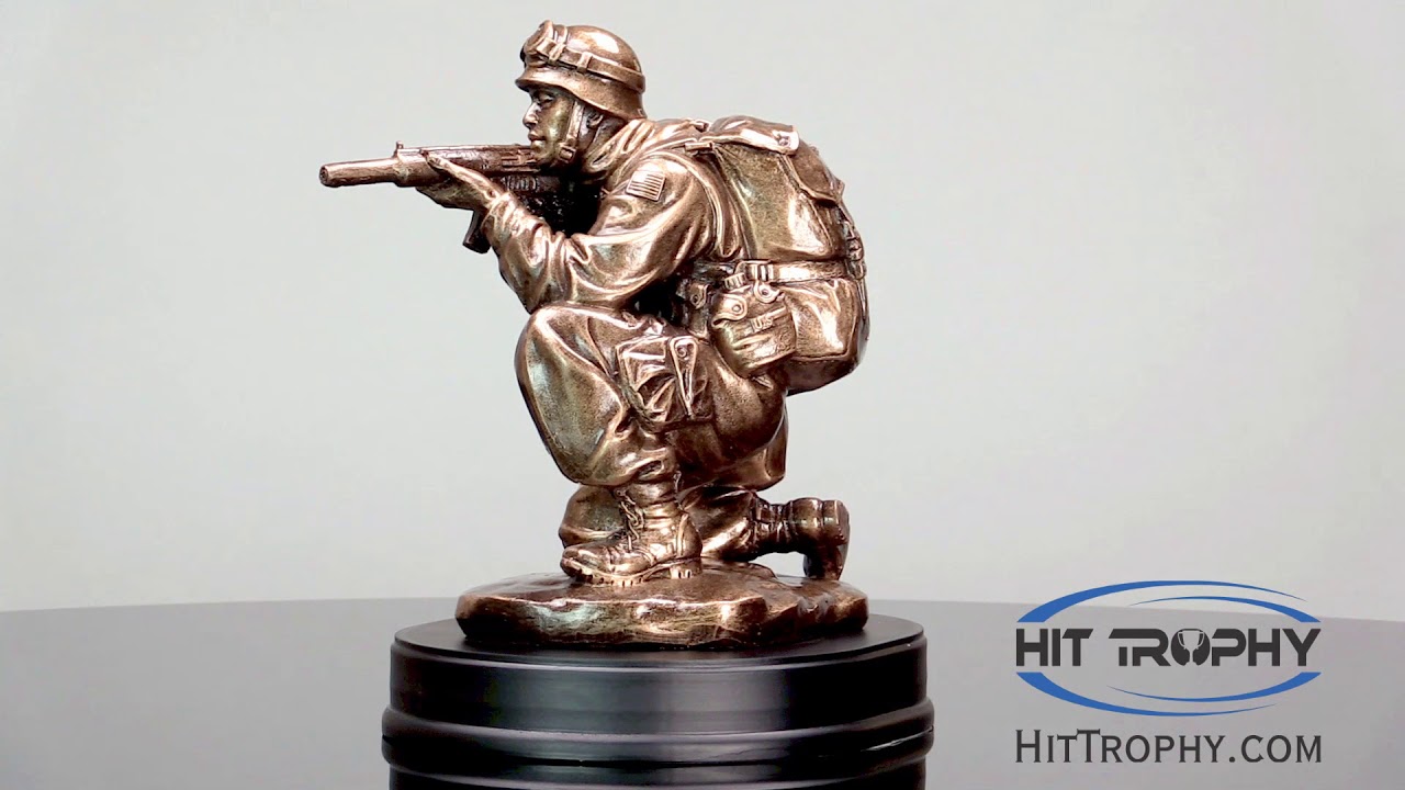 Soldier Shooting Military Statue MIL203 with Free Persnalization