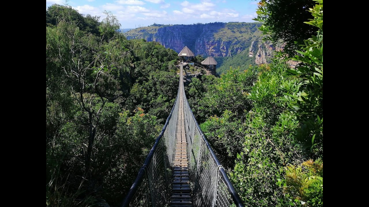 100m above Oribi gorge. Spectacular views from the 84m suspension bridge.