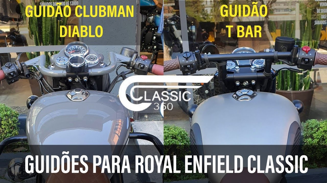 Guidões Clubman Diablo e T Bar na Royal Enfield Classic 350