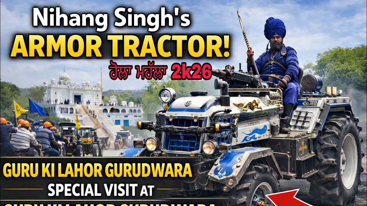 Nihang Singh’s Armor Tractor😳| #tractor  #anandpur_sahib #holamahalla 