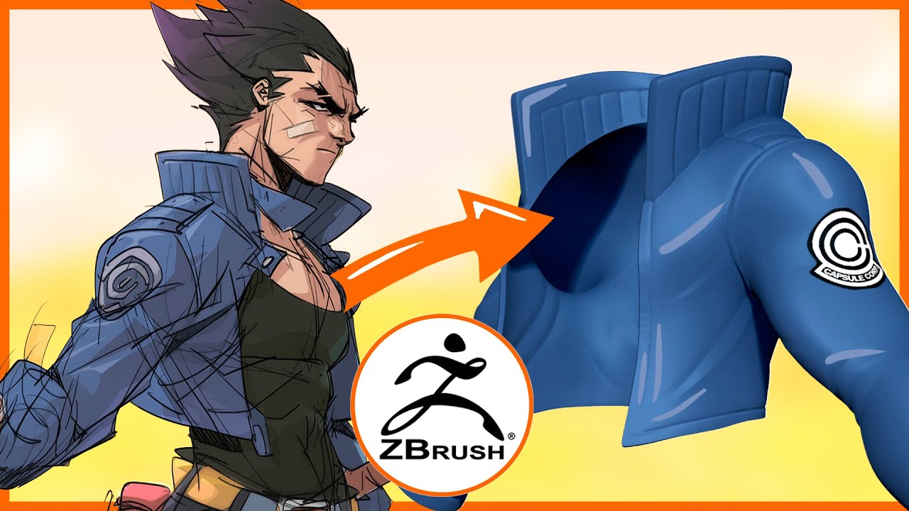 Modelar ROPA en ZBRUSH - Chaqueta Dragon Ball 🧥🐉