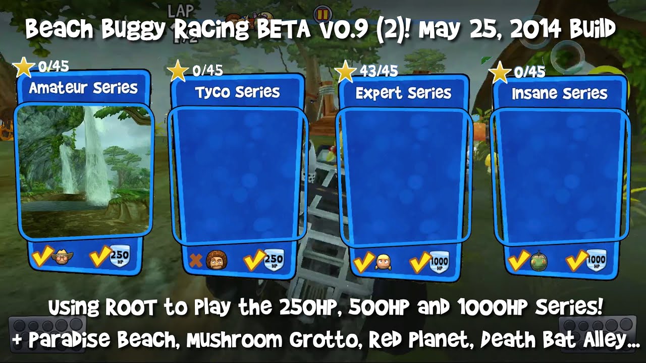 Beach Buggy Racing BETA v0.9 (2) LONGPLAY #2: Using ROOT to play the 250HP, 500HP and 1000HP series!