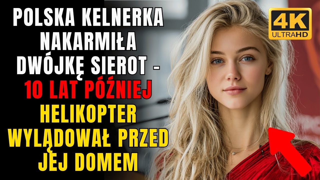 Polska kelnerka nakarmiła dwójkę sierot – 10 lat później helikopter wylądował przed jej domem