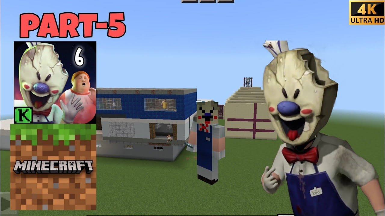 ice cream 4,5,6,7,8 : make road factory in Minecraft  part-5