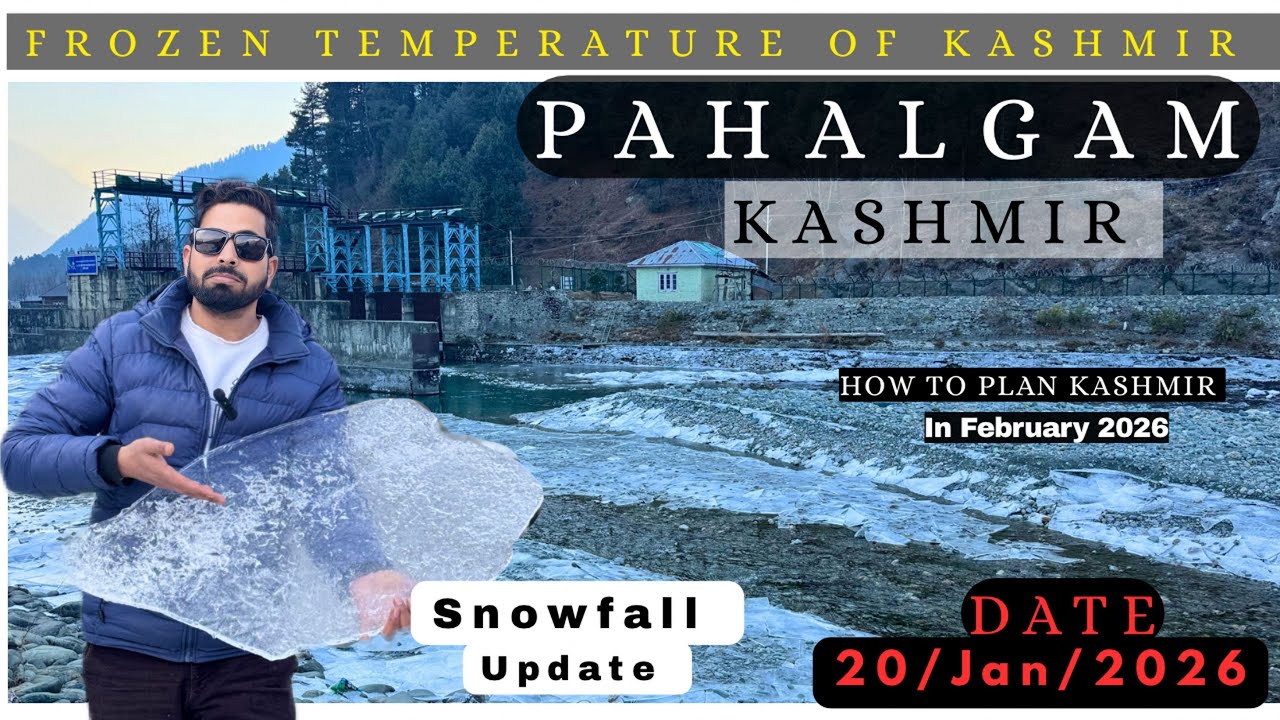 Srinagar to Pahalgam Journey | Frozen Lake & Snow Update