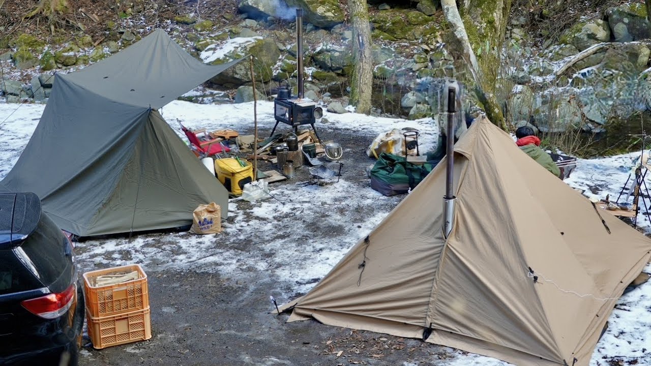【薪ストーブ】歴40年キャンパーがおすすめするテントで無骨キャンプ🏕冬キャンプ道具紹介#297